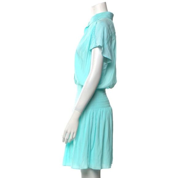 Ramy Brook Tracy Mini Dress Turquoise Medium - Picture 2 of 4